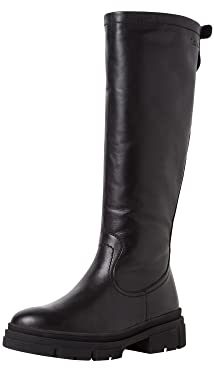 Tamaris Damen, Stiefelette, Black Leather, 36 EU