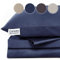 ENTSPANNO Luxus Bettwäsche | Baumwolle Satin - Bettdecke Bettbezug 155x220 Marine | ÖkoTex Standard | Mako Satin Bettwäsche für erholsamen Schlaf