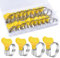 Yasmous 20Pcs Adjustable Hose Clips Set 16-25/19-29mm Stainless Steel Clamps Heavy Duty Jubilee Assorted Duct T-Bolt Manual Fastener Box Home Flexible Gas Petrol Fuel Pipe Tube (301-09891)