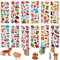 3D Aufkleber Kinder 12 Blätter, Geschwolle Cartoon Tier Sticker für kinder & Kleinkinder,Niedliche 3D Waldtiere Stickers für Jungen Mädchen Belohnungssticker Kindergeburtstag Gastgeschenke Mitgebsel