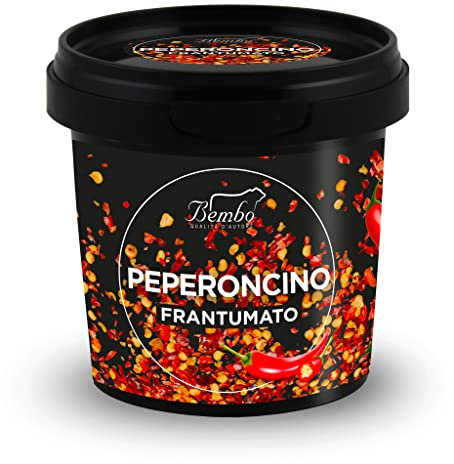 Pepe Bembo: Peperoncino Piccante Frantumato Bembo 40 g | Spezia Naturale e Aromatica | Priva di Glutammati, Antiaddensanti, Coloranti | Confezione anti-luce e anti-ossidazione