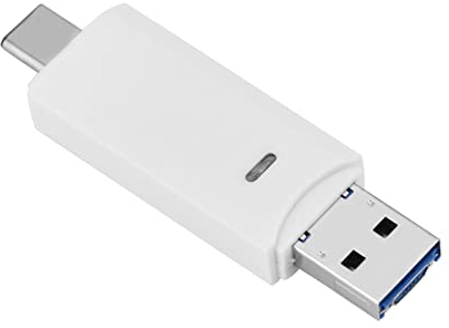 3 in 1, Port OTG Speicherkartenleser für WLAN Repeater USB Typ C Micro USB USB Extender Booster WLAN Kleiner Speicher Weiß (Weiss)