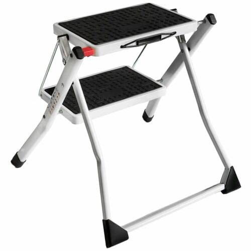 Step Stool, 2 Step Ladder with Handle and Anti-Slip Mat, for Home/Kitchen/Office/Garage, Easy to Storage, Maximum Load 330lbs
