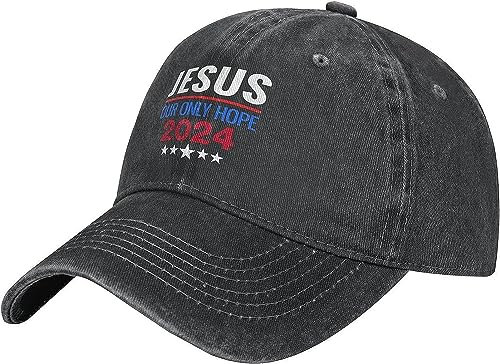 874 Baseball Cap Jesus 2024 Unsere Einzige Hoffnung Cowboy Ha Golf Baseballkappe Mode Trucker Hut Unisex Snapback Baseball Cap Für Outdoor Running Außenbereich