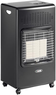 Stufa A Gas GPL Nera Bartolini Helios 3 Mattoni Infrarossi 4.2 KW