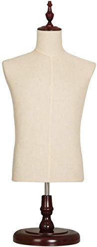 Professionelle männliche Schaufensterpuppe, Oberkörper, Kleiderform, Nähen mit rundem Ständer für Kleidungsdisplay, Dummy-Modell (Farbe: Redwood, Größe: S) (Redwood L) (Redwood L)