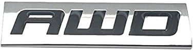 LORIER Auto Styling Metall 4 Radantrieb AWD. Brief Logo Emblem Aufkleber Aufkleber Autozubehör Kompatibel for Toyota Off Road Logoaufkleber und Aufkleber (Color : Silver with B)