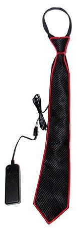 COLLBATH Led Leuchtkrawatte Rot Blinkend Langlebig Herren Kostümzubehör Party Festival Karneval Bühnenauftritt