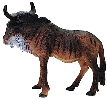 Abaodam GNU Elch 2st Afrikanisches GNU-Modell Tierfiguren Für Kinder Tierfigur Für Kinder GNU-schmuck Maßstabsgetreue Modelltiere Babyspielzeug Wohnkultur Simulation Wildtierdekor Tiere Figur Mini