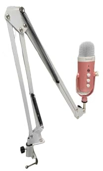 zealsound Microfono USB, condensatore podcast per computer PC Plug&Play, kit microfono cardioide in metallo con chipset audio professionale per registrazione, giochi, canto, YouTube(Rosa)