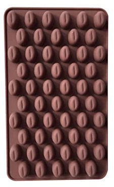 XJKLBYQ Silikonformen für Wachsschmelzen, Mini-Kaffeebohnen Schokoladenform Süßigkeit Eiswürfel Gelee DIY Kuchen Dekoration Lebensmittel-Gassen-Silikon Backwarenform Backformen