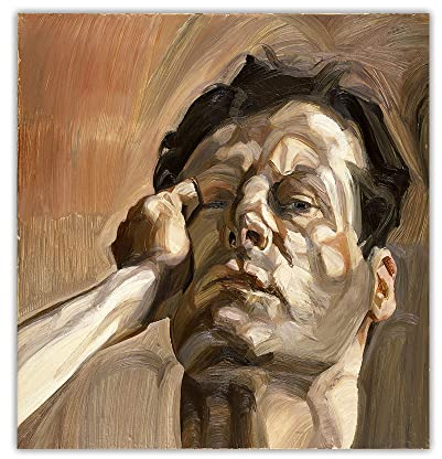 Orjdjz Wxkbl Lucian Freud Poster Selbstporträt Leinwand Gemälde Lucian Freud Wandkunst Lucian Freud Drucke für Zuhause Wandkunst Dekor Bild 50x50cmx1 Kein Rahmen