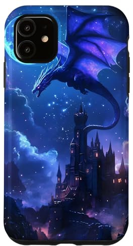 Dragon Moonlit Castle Fantasy Case for iPhone 11
