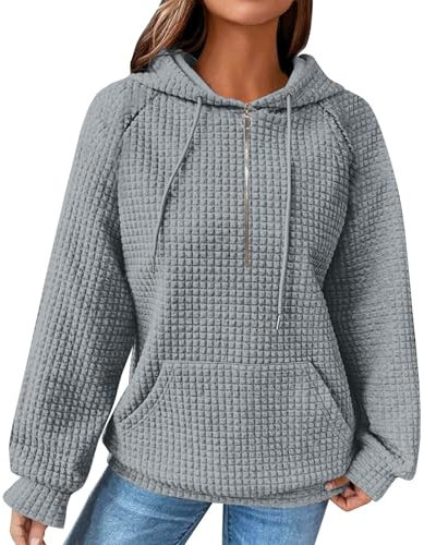 ZTFYKLIN Kleid mit Pulli Angebote Oversize T Shirt Damen Fleece Pullover Damen Warm Sweatjacke Damen Dick Vogue Pullover Damen Pullover In Kaki Grün Weihnachts Kleid Frauen Hoodies Oversized Sale