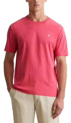 Marc O'Polo Herren T-Shirt aus Bio-Baumwolle Regular Fit, Rosa (Raspberry Pink), M