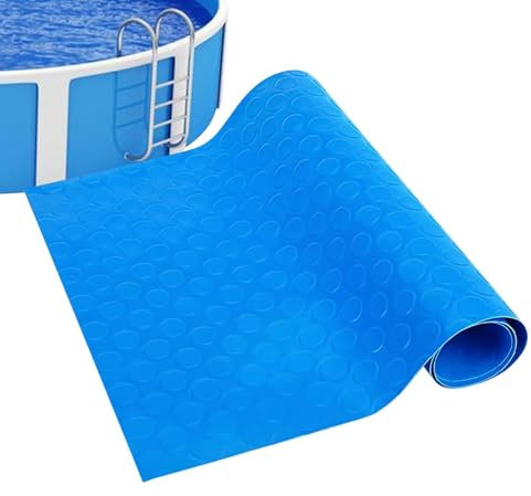 Swimming ladder Mats - Ladder Mat Ground Pool | 23.6x9.1In Protective Ladder Step Pad, Skidding Pool Ground Pad, Thickened Blue Pool Step For Kitchen, Living Room, Swimming Pools Ladder