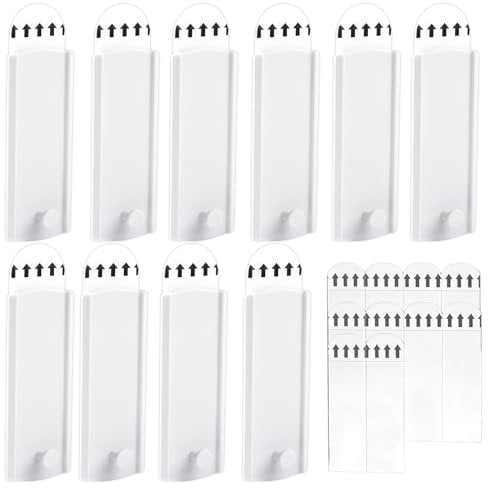 RtottiM 10 Stück Bilderhaken Selbstklebend mit 10 Klebestreifen, Klebenagel für Bilderrahmen Klebehaken Bilder Aufhängen Ohne Bohren Bildaufhänger Selbstklebend für Bild Poster Foto Gemälde Regal