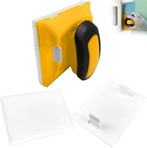 Paint Edger Tool 1pcs Paint pad 3pcs Paint Pads for Walls and Ceilings Paint Edging Tool Painting Tools Achieve Flawless Edges Latex Paint Flat Edger (Yellow)