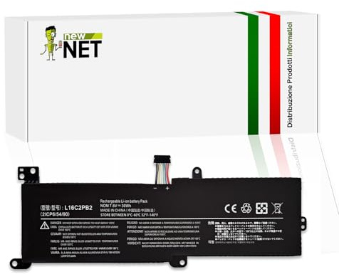 New Net - Batteria L16C2PB2 [7.4-7.68V - 3950mAh] compatibile con Lenovo V15-IGL (Type 82C3, 82NN), V15-IIL (Type 82C5), V15-IKB (Type 81YD), V15-IWL (Type 81YE)