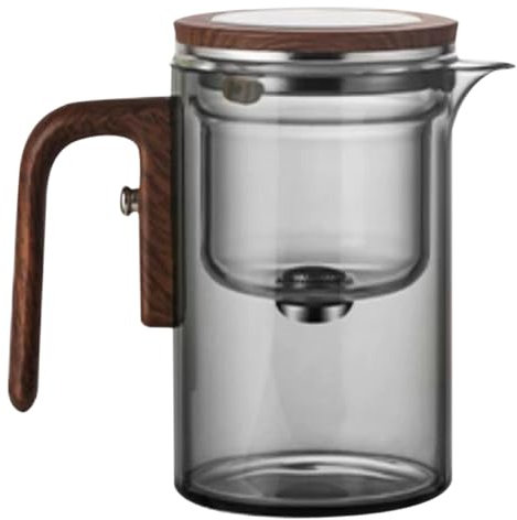 con colador, de vidrio de 600 ml con colador, hervidor de té seguro con infusor, de vidrio con infusor para el hogar, hervidor de té con colador integrado