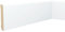 Onlywood Battiscopa Legno Bianco Liscio Made in Italy. Superficie opaca BIANCO RAL 9016 - Altezza Battiscopa legno 82 mm - Spessore 13 mm - Asta da 2,4 Metri