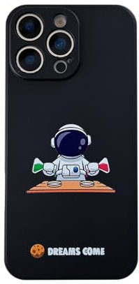 Yonds Queen for iPhone 12 mini Cute Case, Cool Cartoon Astronaut Space Planet Rocket Design Stylish Bumper Cover Soft TPU Protective Anti-Slip Shockproof Fashion Case(iPhone 12 mini, Lab)