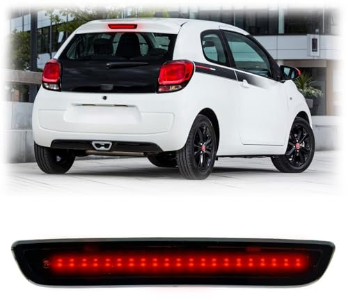 njssjd 1pc LED Drittes Bremslicht, 3 Bremsleuchte für 2014-2022 Ci.troen C1 / Pe.ugeot 108 / To.yota Aygo CHMSL Rücklicht Hohe Stopplicht