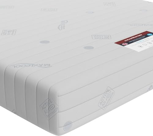 Visco Therapy Brick Hard, Super Firm Foam Mattress, High-Density Spring-Free Support, Silent, Wave Cooling Cover, Hypoallergenic, 120x190cm (Small Double)