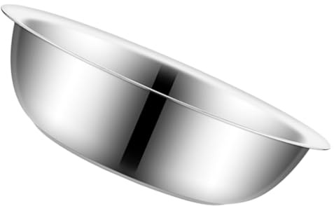 TOVINANNA Bassine Inox Épaisse à Fond Plat pour Légumes et Pâte Bol Haute Capacité Acier Inoxydable Sûr et Accessoire Cuisine Ménager Polyvalent