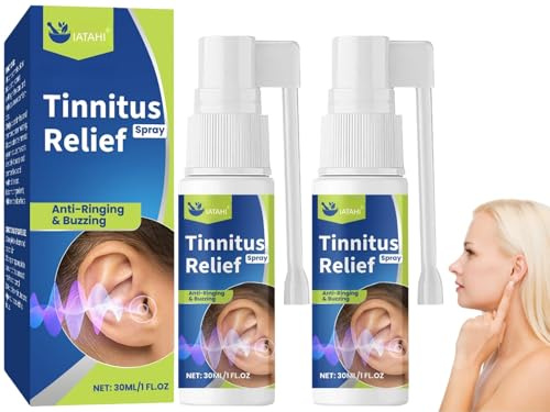 Tinnitus Spray,2pcs Tinnitus Relief Spray,Spray für Tinnitus,Tinnitus Relief Spray Mittel,Ohrenspray Zur Ohrpflege,Tinnitus Relief for Ringing Ears,Ohrentropfen,Tinnitus Ohrentropfen