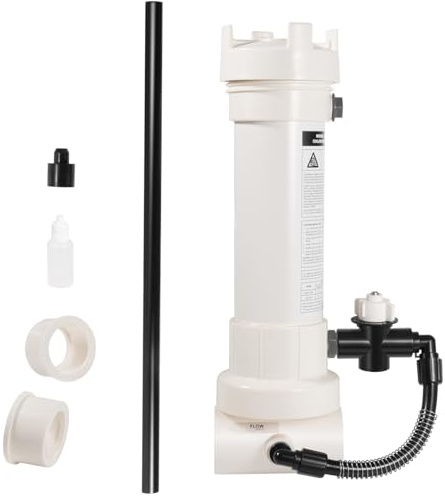 R171096 320 Pool-Chlorinator passend für Rainbow automatische Inline-Chlor-/Brom-Futterstation für Pool und Spa, hält bis zu 6500 bis 27000 Gallonen Bodenfutter und 18000 bis 70.000 Gallonen