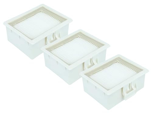 vhbw 3x Staubsaugerfilter kompatibel mit Siemens VSZ4G330 | VSZ4G320, VSZ4GA442, VSZ4G331, VSZ4GDYRE Staubsauger - HEPA Abluft-Filter Weiß