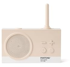 Lexon TYKHO 3 Tragbarer Bluetooth-Lautsprecher und Post FM-Radio, wasserdicht mit wiederaufladbarem Akku (Sand)