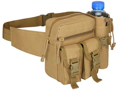 ZwaitL De taille tactique multifonctionnel pêche en plein air avec porte-bouteille d ' eau pour le cyclisme randonnée en plein air avec porte-bouteille d ' eau