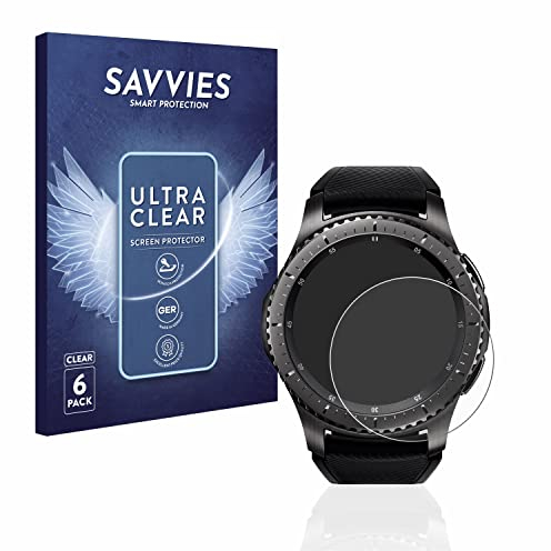 savvies Protection Ecran pour Samsung Gear S3 Frontier / S3 Classic (6 Pièces) - Film Protection Ultra Clair