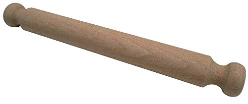 Erretre srl Rouleau à pâtisserie en bois avec poignées fixes de 60 cm, diamètre 4,4 cm