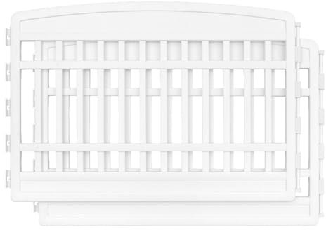 IRIS USA Parc pour Animal Domestique 2 Panneaux supplémentaires 61 cm, Parc pour Chiot, Chiens de Petite et Moyenne Taille, Plastique moulé Robuste, Anti-Rouille, Pieds en Caoutchouc antidérapants,