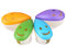 Faneli Support de brosse à dents antibactérien avec ventouse, lot de 4, design visage souriant, Multicolore