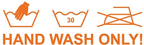 kleb-Drauf | Hand Wash Only | Orange - matt | Autoaufkleber Autosticker Decal Aufkleber | Auto Car Motorrad Fahrrad Roller Bike | Deko Tuning Stickerbomb Styling Wrapping