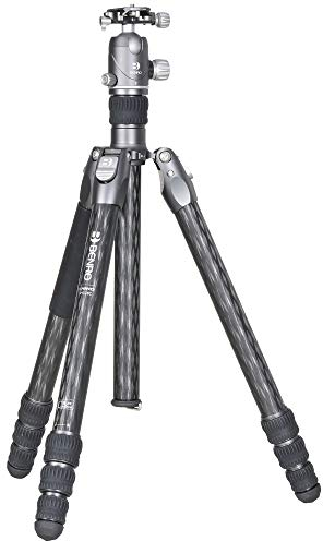 Benro Rhino Carbon Fibre Three Series Tripod/Monopod with VX30 Ballhead, 4 Leg Sections, Twist Leg Locks, Padded Carrying Case (FRHN34CVX30) Max Height 174.5 cm