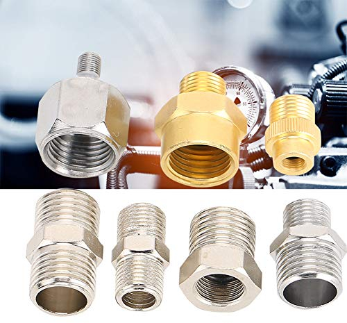 GAESHOW 7pcs Airbrush Adaptor Kit, 1/8in 1/4in BSP Connector for Compressor Airbrush Hose Quick Release Disconnect Fitting Connector Set Professional Air Compressor Supplies