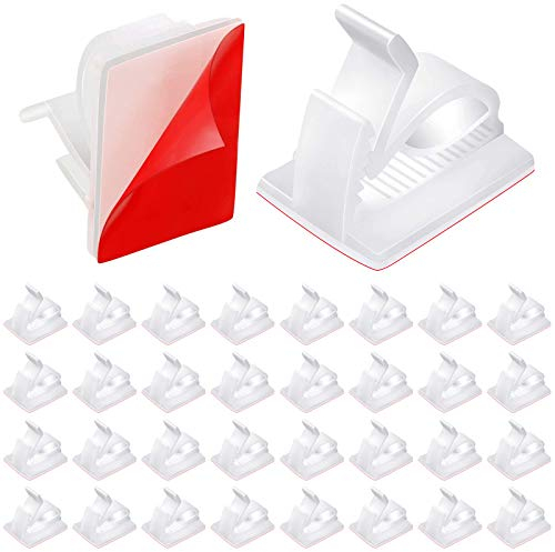 Adjustable Cable Clips 150 Pcs Cable Management Self-Adhesive Cable Holder-Wire Clips White
