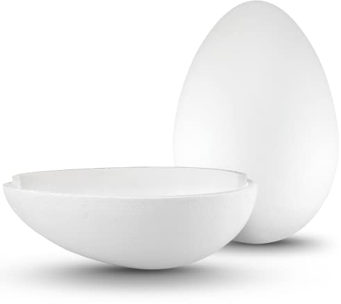 Netuno 1 Stück Styroporeier 30 cm Ei aus Styropor weiß Deko-Styroporeier Ostereier ideal für Ostern Dekoration Basteln Modellierung als Geschenk DANW