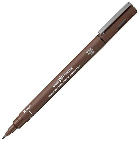 uni Technischer Filzstift Pin - Brush Spitze 0,02 mm - Sepia
