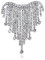 hcma Broche Pompon en Forme de Coeur Broche mariée en Strass plaqué Or Argent