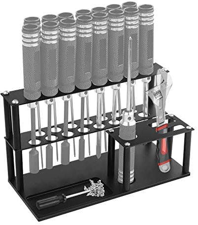 Organiseur de Tournevis pour Tournevis, Support de Rangement pour Outils Télécommandés, Tournevis Cruciformes Hexagonaux pour Camions Télécommandés, Bateaux, Avions, Drones, Quadricoptère