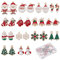 SUNNYCLUE 1 Box 28 Stück 14 Stil Emaille-Weihnachtsanhänger Weihnachtsbaum-Anhänger, Große Zuckerstangen-Anhänger Für Die Schmuckherstellung, Weihnachtshandschuh, Hut, Strass, Socken, Kranz, Schneeflo