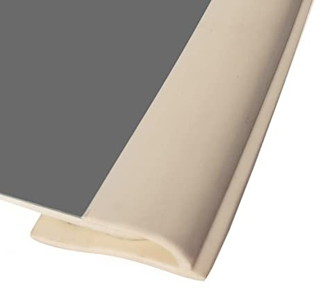 PVC Flexible Edging Trim Strip for Door Floor Mats, Self Adhesive Carpet Threshold Transition Strip for Edge Threshold with a Height Less Than 6mm (Color : Beige, Size : Length 3m/118in)