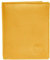 LOLUNA® Porte Monnaie Cuir véritable Compact et spacieux pour pièces, Billets et 2 Cartes bancaire, Homme et Femme Existe en Plusieurs Couleur - Jaune Moutarde