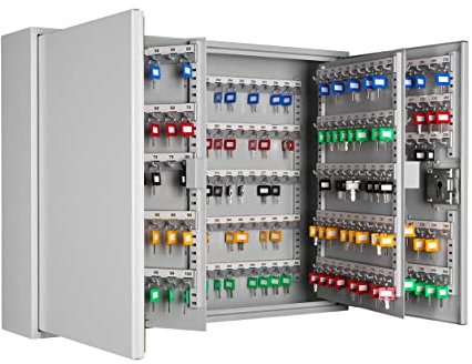 FELGNER Schlüsselschrank S 400Z - 2-türig - vorgerichtet für den Einbau eines Halbzylinders - Schlüsseltresor - RAL 7035 lichtgrau - 19kg